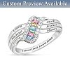 Sterling Silver Forever Family Personalized Birthstone Ring