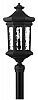 1601MB - Hinkley Lighting - Raley - Four Light Outdoor Post Mount 40W Candelabra Museum Black Finish with Clear Waterglass - Raley