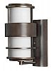 1900MT-GU24 - Hinkley Lighting - Saturn - 12 One Light Small Outdoor Wall Mount 13W GU24 Metro Bronze Finish with Etched Opal Glass - Saturn