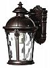 1890RK - Hinkley Lighting - Windsor - 12.5 Inch One Light Small Outdoor Wall Mount 75W Medium Base River Rock Finish with Clear Optic Water Glass -