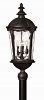 1891BK-LED - Hinkley Lighting - Windsor - 30 Outdoor Post Mount 15W LED Black Finish with Clear Water Glass -