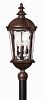 1891RK-LED - Hinkley Lighting - Windsor - 30 Outdoor Post Mount 15W LED River Rock Finish with Clear Optic Water Glass -