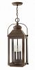 1852LZ - Hinkley Lighting - Anchorage - 23.75 Inch Three Light Outdoor Hanging Lantern 60W Candelabra Base Light Oiled Bronze Finish with Clear Glass -