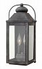 1854DZ-LL - Hinkley Lighting - Anchorage - 17.75 Inch Two Light Outdoor Wall Mount 5W LED Candelabra Base Aged Zinc Finish with Clear Glass -