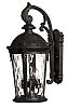 1898BK - Hinkley Lighting - Windsor - 20.75 Inch Medium Outdoor Wall Mount 40W Candelabra Base Black Finish with Clear Water Glass -