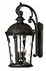 1899BK-LED - Hinkley Lighting - Windsor - 25.75 Large Outdoor Wall Mount 15W LED Black Finish with Clear Water Glass -