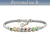 Family Is Forever Personalized Birthstone Bracelet