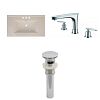 AI-16604 - American Imaginations - Drake - 35.5 Inch 3H8-in. Ceramic Top Set with CUPC Faucet IncludedChrome/Biscuit Finish - Drake