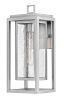 1004SI - Hinkley Lighting - Republic - 16 Inch 1 Light Outdoor Wall Mount Satin Nickel Finish with Clear Seedy Glass - Republic