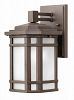 1270OZ-WH - Hinkley Lighting - Cherry Creek - One Light Small Outdoor Wall Mount White Linen 60W Medium BaseOil Rubbed Bronze Finish -