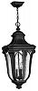 1312MB-GU24 - Hinkley Lighting - Trafalgar - One Light Outdoor Hanging Lantern GU24Museum Black Finish with Clear Seedy Glass - Trafalgar