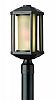 1391BZ - Hinkley Lighting - Castelle - One Light Outdoor Post Mount A19 Medium Base Bronze Finish with Ribbed Etched Amber Cylinder Glass - Castelle