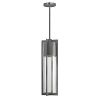 1322HE-LED - Hinkley Lighting - Shelter - One Light Medium Outdoor Hanging Lantern LEDHematite Finish with Clear Seedy Glass - Dwell
