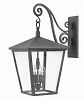 1438DZ-LL - Hinkley Lighting - Trellis - Four Light Outdoor Extra Large Wall Mount LED CandelabraAged Zinc Finish with Clear Glass -