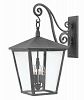 1438DZ - Hinkley Lighting - Trellis - Four Light Outdoor Extra Large Wall Mount CandelabraAged Zinc Finish with Clear Glass -