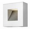 1647SW - Hinkley Lighting - Luna - Outdoor Medium Wall Mount Compact FluorescentSatin White Finish with Etched Glass - Atlantis