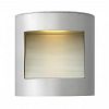 1659TT - Hinkley Lighting - Luna - 9 Inch 15W 1 LED Outdoor Small Wall Mount Titanium Finish with Etched Glass -