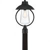 EBY9011MB - Quoizel Lighting - East Bay - 1 Light Outdoor Post Lantern Mottled Black Finish with Clear Seedy Glass - East Bay