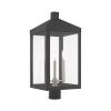 20586-76 - Livex Lighting - Nyack - 24 Inch Three Light Outdoor Post Top Lantern Scandinavian Gray Finish with Clear Glass - Nyack