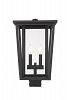 571PHBS-BK - Z-Lite - Seoul - 113.25 Inch Two Light Outdoor Post Mount Black Finish with Clear Glass - Seoul