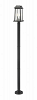 574PHMR-567P-BK - Z-Lite - Millworks - 88.75 Inch Two Light Outdoor Post Mount Black Finish with Clear Beveled Glass - Millworks