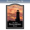 Light Of Peace Peggy's Point Lighthouse Personalized Inspirational Welcome Sign