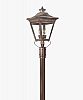 P8934CI - Troy Lighting - Oxford - 29 Three Light Outdoor Post Lantern Charred Iron Finish with Clear Glass - Oxford