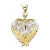 Guardian Angel Embrace Women's Crystal And Diamond Heart-Shaped Pendant Necklace