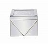 MR9211 - Elegant Decor - Modern - 8 Square Crystal Jewelry BoxClear Finish with Silver Royal Cut Crystal - Modern