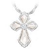 Protection And Strength For My Granddaughter Religious Diamond Cross Pendant Necklace