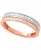 Diamond Stack-Look Ring (1/5 ct. t. w. ) in 10k White Gold & Rose Gold