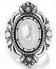 American West Classics White Mother of Pearl Ring in Sterling Silver