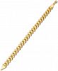 Stampato Leaf Design Link Bracelet in 10k Gold