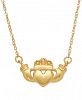 Claddagh 17" Pendant Necklace in 10k Gold