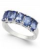 Tanzanite Five Stone Ring (3-1/4 ct. t. w. ) in Sterling Silver