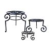 579-BEL-2780780 - Bailey Street Home - Union Coppice - Plant Stands/Garden Stool(Set of 3)Brown Finish - Union Coppice