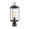 31-BEL-3353554 - Bailey Street Home - Devonshire - One Light Outdoor Post MountMatte Black Finish With Seeded Glass - Devonshire