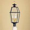 1068-BL-BE - Norwell Lighting - Olde Colony - Three Light Outdoor Post Mount Black Finish with Belved Glass - Olde Colony