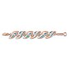 Serene Breeze Women's Wave-Shaped Copper Bracelet With 18K Rose Gold Plating & 6 Genuine Swarovski Crystals