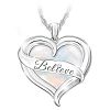 Believe In Yourself Women's Mother Of Pearl & Diamond Heart-Shaped Pendant Necklace