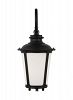 88243-12 - Generation Lighting - Cape May - 1 Light Extra Large Outdoor Wall Lantern Black Finish With Etched/White Glass - Cape May