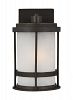 8590901EN3-71 - Generation Lighting - Wilburn - 10.25 Inch 9.3W 1 LED Small Outdoor Wall Lantern Antique Bronze Finish With Satin Etched Glass - Wilburn