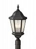 OL5907EN/BK - Generation Lighting - Martinsville - 22.25 Inch 10.5W 3 LED Outdoor Post Lantern Black Finish With Clear Seeded Glass - Martinsville