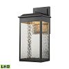45202/LED - Elk Lighting - Newcastle - 22 Inch 11W 1 LED Outdoor Wall Lantern Textured Matte Black Finish with Water Glass - Newcastle