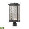 45204/LED - Elk Lighting - Newcastle - 19 Inch 6W 1 LED Outdoor Post Mount Textured Matte Black Finish with Water Glass - Newcastle