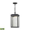45203/LED - Elk Lighting - Newcastle - 16 Inch 6W 1 LED Outdoor Pendant Textured Matte Black Finish with Water Glass - Newcastle