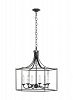 AC1046SMS - Generation Lighting - Bantry House - 6 Light Wide Outdoor Hanging Lantern Smith Steel Finish - Bantry House