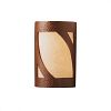 CER-7335W-TRAM - Justice Design - Ambiance - Large Lantern - Open Top and Bottom Outdoor Wall Sconce Mocha Travertine E26 Medium Base IncandescentChoose Your Options - AmbianceG��