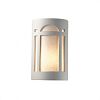 CER-7395W-HMPW - Justice Design - Ambiance - Large Arch Window Open Top and Bottom Outdoor Wall Sconce Hammered Pewter E26 Medium Base IncandescentChoose Your Options - AmbianceG��