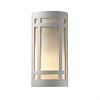CER-7497W-VAN - Justice Design - Ambiance - Really Big Craftsman Window Open Top and Bottom Outdoor Wall Sconce Vanilla Gloss E26 Medium Base IncandescentChoose Your Options - AmbianceG��